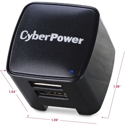 CyberPower TR12U3A Dual USB Wall Charger – 2 USB Ports 3.1 Amps NEMA 5-15P