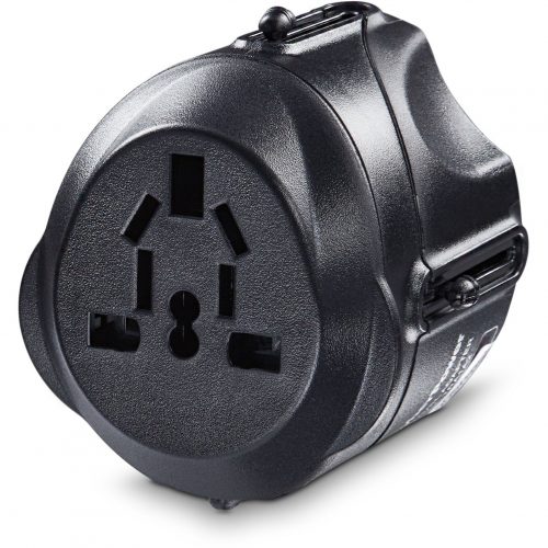 CyberPower TRA1A2 International Travel Adapter – VAC Type A,  C, G, and I Input Plugs