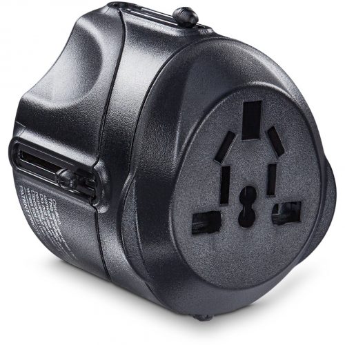 Cyber Power TRA1A2 International Travel AdapterVACType A, Type C, Type G, & Type I Input Plugs, Black,  Warranty TRA1A2