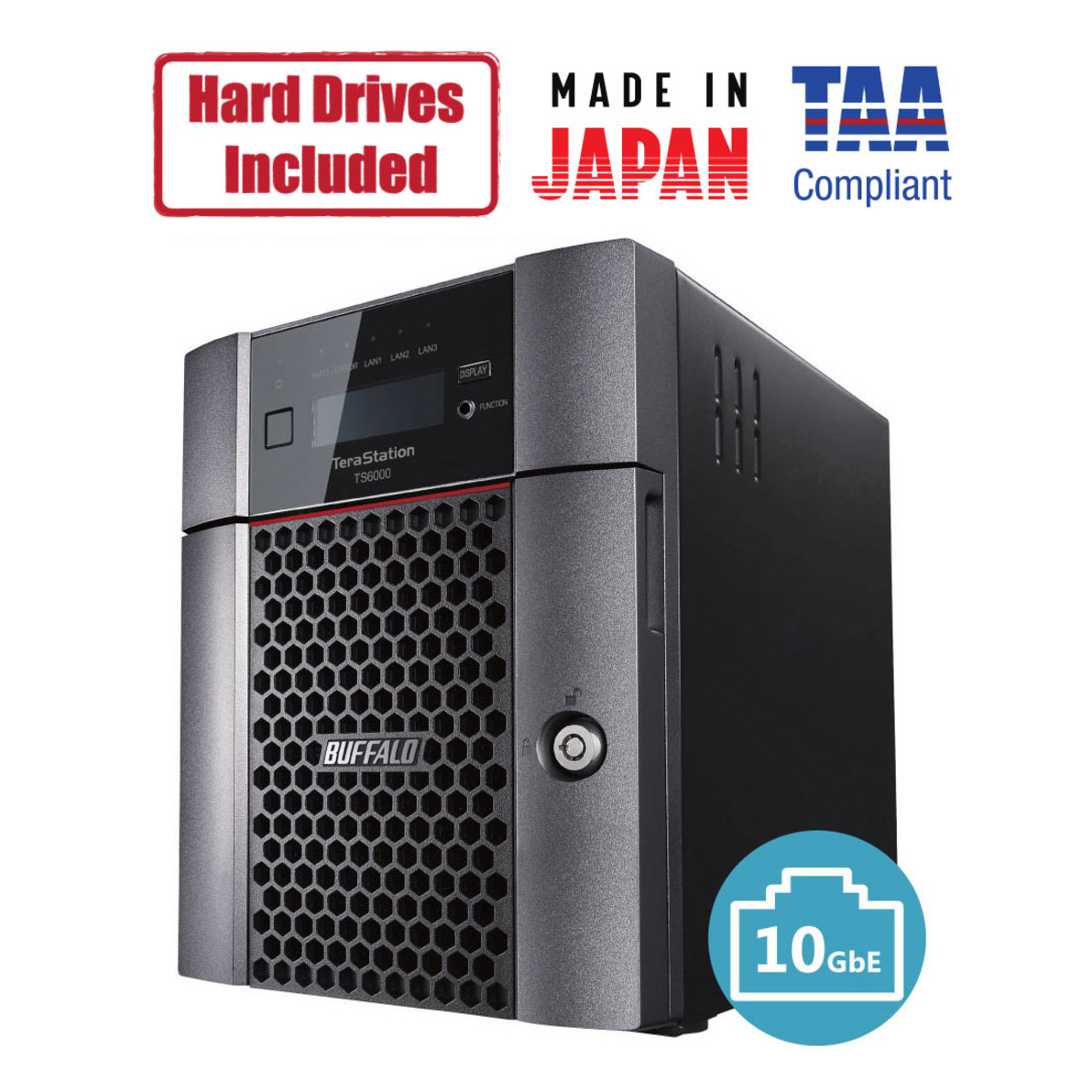 Buffalo Technology TeraStation TS6400DN SAN/NAS Storage SystemIntel Atom C3538 Quad-core (4 Core) 2.10 GHz4 x HDD Supported4 x HDD Installed… TS6400DN4804