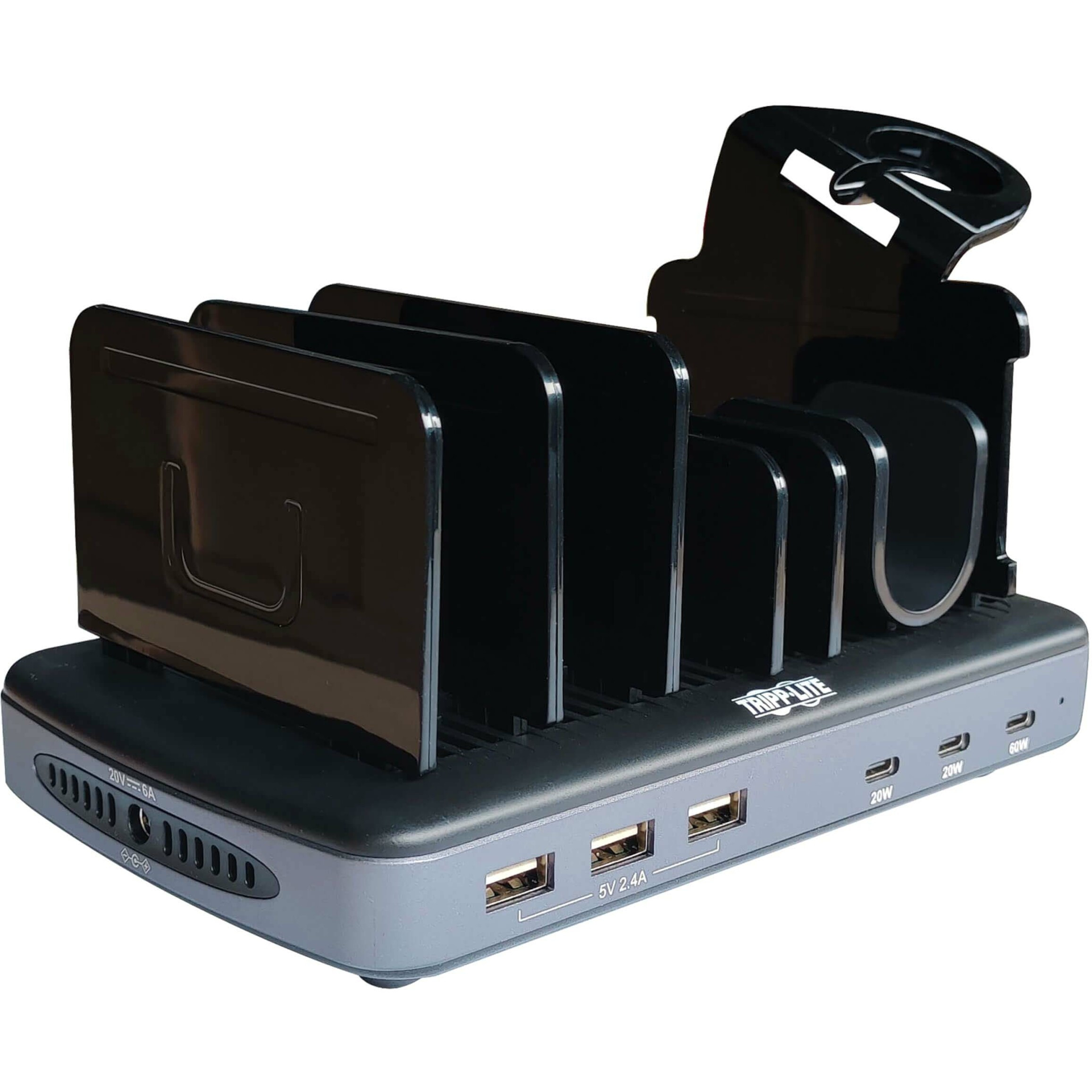 Tripp Lite 6-Port USB Charging Station60W USB-C, 2x 20W USB-C, 3x USB-A, PD Charging, Device and Apple Watch Storage120 W120 V… U280-006-C3A-ST