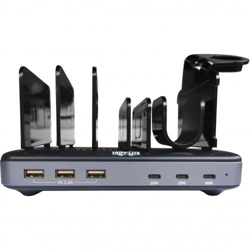 Tripp Lite 6-Port USB Charging Station60W USB-C, 2x 20W USB-C, 3x USB-A, PD Charging, Device and Apple Watch Storage120 W120 V… U280-006-C3A-ST