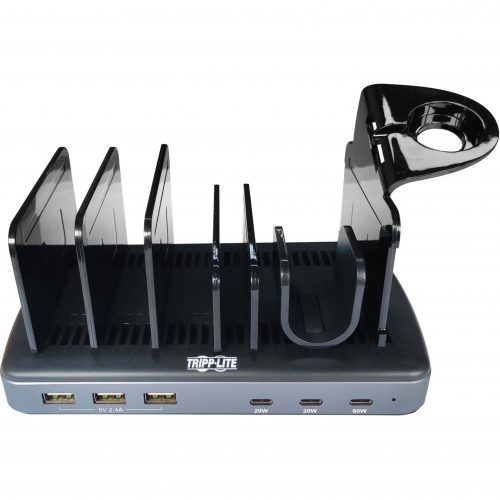Tripp Lite 6-Port USB Charging Station60W USB-C, 2x 20W USB-C, 3x USB-A, PD Charging, Device and Apple Watch Storage120 W120 V… U280-006-C3A-ST