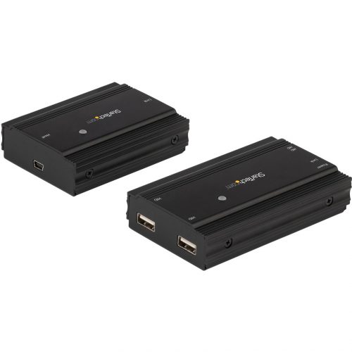 Startech .com USB Extender2 x Network (RJ-45)4 x USB328.08 ft Extended RangeAluminumBlack USB2004EXT100