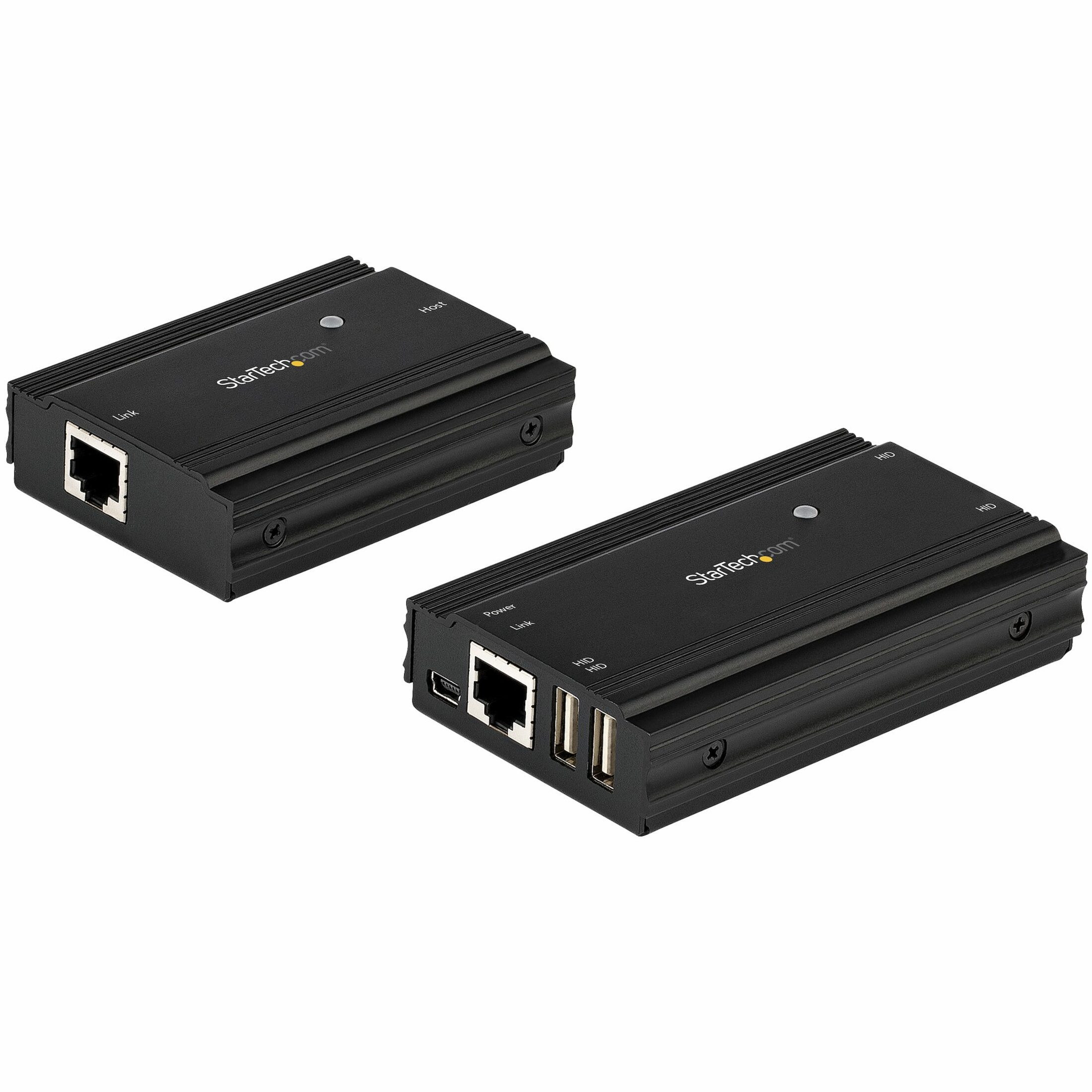 Startech .com USB Extender2 x Network (RJ-45)4 x USB328.08 ft Extended RangeAluminumBlack USB2004EXT100