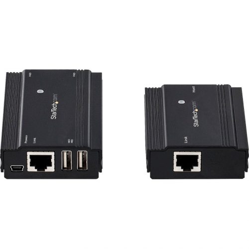 Startech .com USB Extender2 x Network (RJ-45)4 x USB328.08 ft Extended RangeAluminumBlack USB2004EXT100