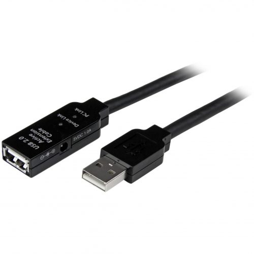 Startech .com 5m USB 2.0 Active Extension CableM/FExtend the distance between a computer and a USB 2.0 device by 5 metersUSB 2.0 Act… USB2AAEXT5M