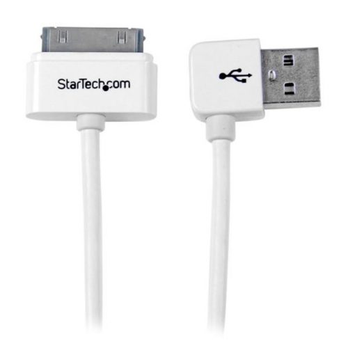 Startech .com 1m (3 ft) Apple® 30-pin Dock Connector to Left Angle USB Cable for iPhone / iPod / iPad with Stepped Connector3.28 ft Ap… USB2ADC1MUL