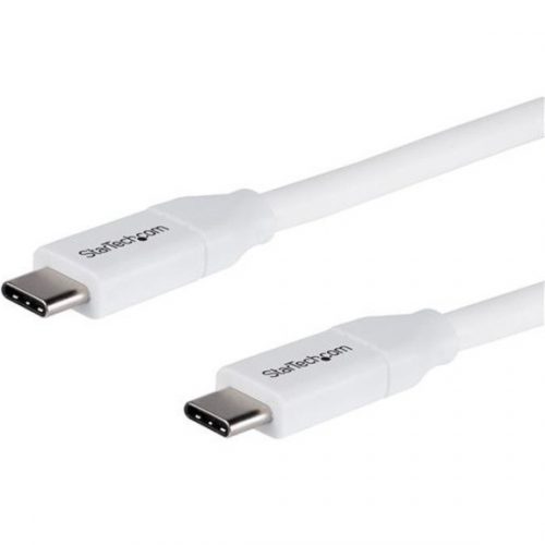 Startech .com 4m 13 ft USB C to USB C Cable w/ 5A PDM/MWhiteUSB 2.0USB-IF CertifiedUSB Type C CableUSB C Charging CableUS… USB2C5C4MW