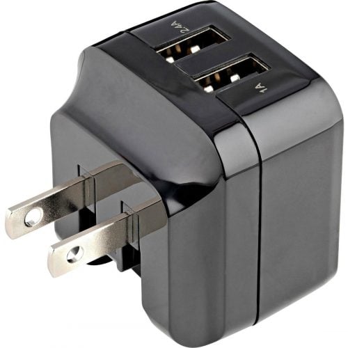 Startech .com Travel USB Wall Charger2 PortBlackUniversal Travel AdapterInternational Power AdapterUSB ChargerCharge your tab… USB2PACBK