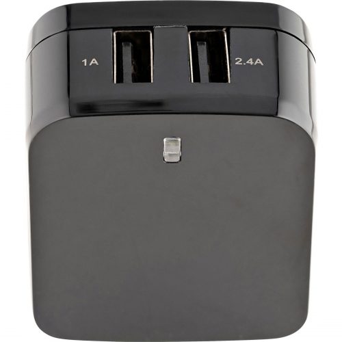 Startech .com 2 Port USB Wall Charger, 17W Wall Charger Hub (2.4A & 1A port), Dual USB-A Power Adapter, Portable Charger for Phones/Tablets -… USB2PACUBK