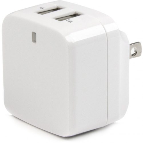 Startech .com Travel USB Wall Charger2 PortWhiteUniversal Travel AdapterInternational Power AdapterUSB ChargerCharge a tablet… USB2PACWH