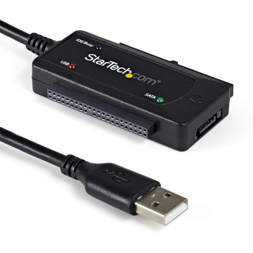 Startech .com USB 2.0 to SATA/IDE Combo Adapter for 2.5/3.5″ SSD/HDDQuickly and easily connect SATA and/or IDE hard drives through USB 2.0… USB2SATAIDE