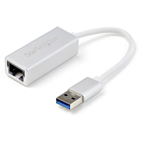 Startech .com USB 3.0 to Gigabit Network AdapterSilverSleek Aluminum Design Ideal for MacBook, Chromebook or TabletAdd a Gigabit Ethe… USB31000SA