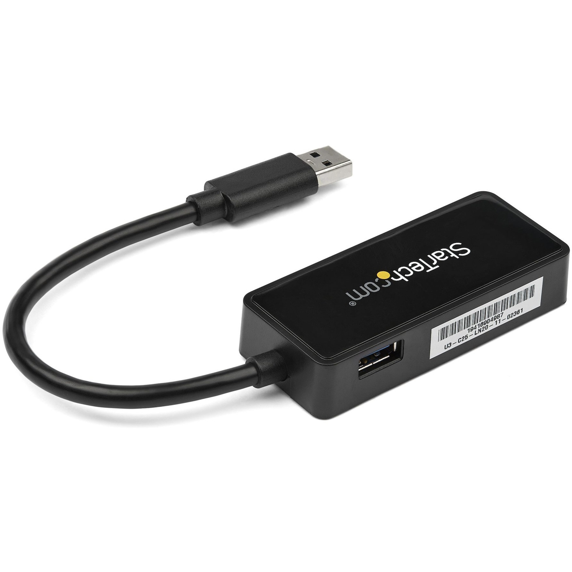 StarTech.com Adaptateur USB-C vers Gigabit Ethernet Noir (USB 3.0