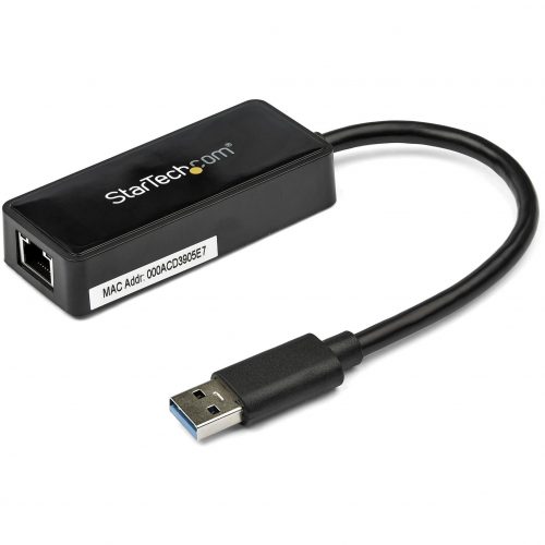 Startech .com USB 3.0 to Gigabit Ethernet Adapter NIC w/ USB PortBlackAdd a Gigabit Ethernet port and a USB 3.0 pass-through port to y… USB31000SPTB