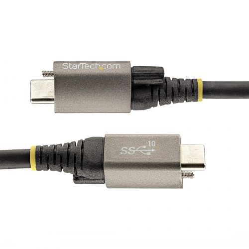 Startech .com 3ft 1m Top Single Screw Locking USB C Cable 10Gbps, USB 3.1/3.2 Gen 2 Type-C Cable, 5A/100W PD, DP Alt Mode, USB-C to C Cord… USB31CCTLKV1M