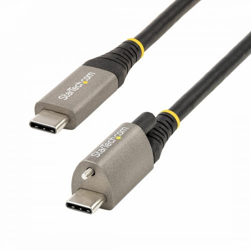Startech .com 3ft 1m Top Single Screw Locking USB C Cable 10Gbps, USB 3.1/3.2 Gen 2 Type-C Cable, 5A/100W PD, DP Alt Mode, USB-C to C Cord… USB31CCTLKV1M