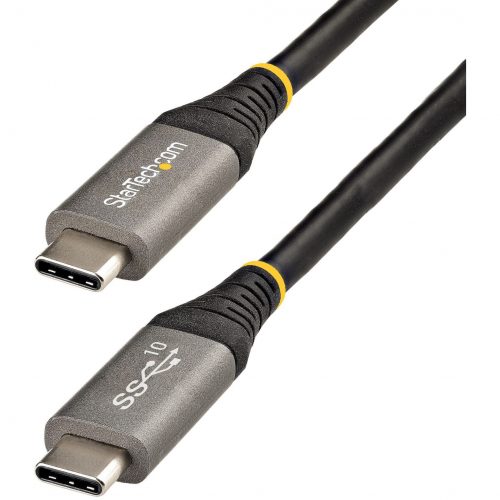 Startech .com 3ft 1m USB C Cable 10Gbps, USB-IF Certified USB-C Cable, USB 3.1/3.2 Gen 2 Type-C Cable, 5A/100W PD, DP Alt Mode, USB C Cord3… USB31CCV1M