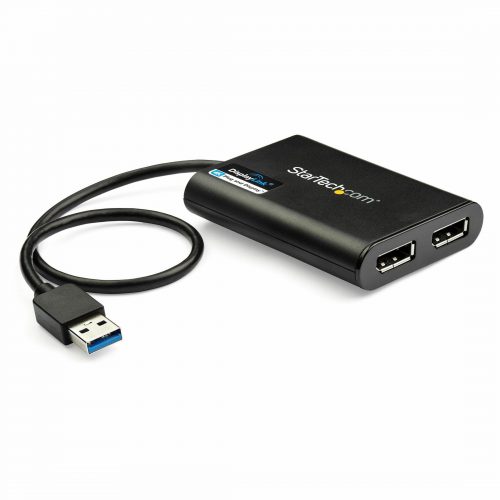 Startech .com USB to Dual DisplayPort Adapter4K 60HzUSB 3.0 5GbpsUSB Dual Monitor AdapterDual DisplayPort AdapterDisplayLink… USB32DP24K60