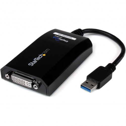 Startech .com USB 3.0 to DVI External Video Card Multi Monitor Adapter2048x1152Connect a DVI display through SuperSpeed USB 3.0, for an… USB32DVIPRO