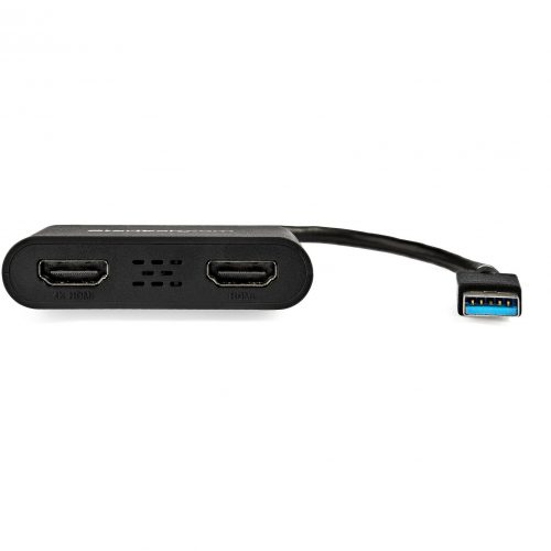 Startech .com USB 3.0 to Dual HDMI Adapter, 1x 4K & 1x 1080p, External Graphics Card, USB Type-A Dual Monitor Display Adapter, Windows OnlyUS… USB32HD2