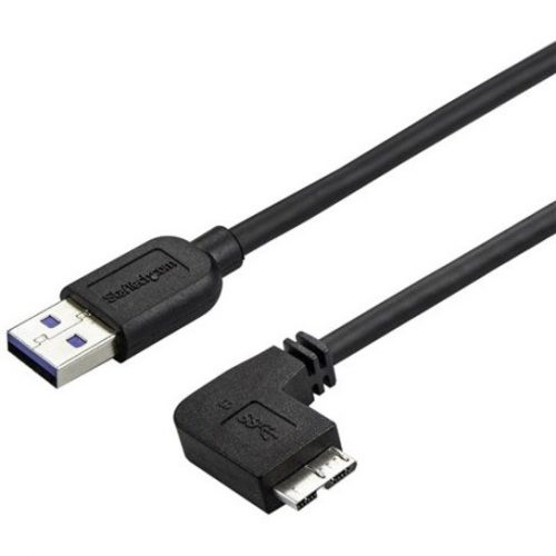 Startech .com 2m 6 ft Slim Micro USB 3.0 CableM/MUSB 3.0 A to Right-Angle Micro USBUSB 3.1 Gen 1 (5 Gbps)Position your USB 3.0 Mic… USB3AU2MRS