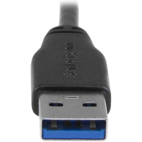 Startech .com 0.5m 20in Slim Micro USB 3.0 CableM/MUSB 3.0 A to Left-Angle Micro USBUSB 3.1 Gen 1 (5 Gbps)Position your USB 3.0… USB3AU50CMLS