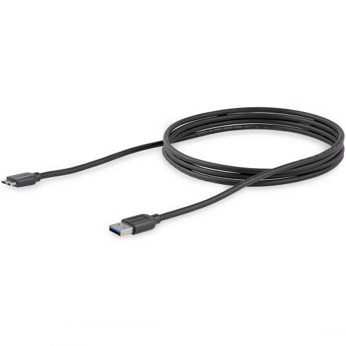 Startech .com 2m (6ft) Slim SuperSpeed USB 3.0 A to Micro B CableM/MFlexible cable for convenient positioning of USB 3.0 devicesUSB 3… USB3AUB2MS