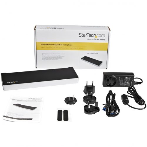 Startech .com USB 3.0 Triple Monitor Docking StationCompatible with Windows / macOSSupports Three Displays2 x DisplayPort and HDMI… USB3DOCKH2DP
