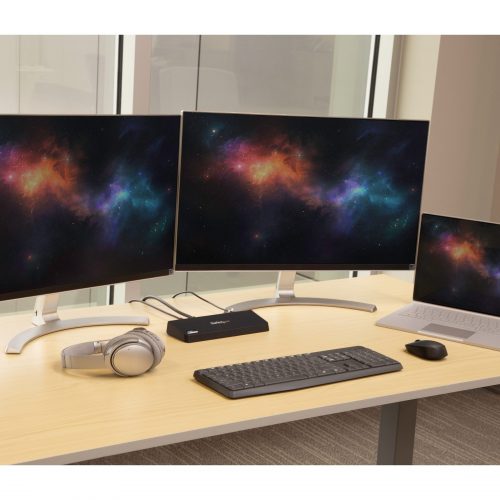 Startech .com USB 3.0 Docking StationWindows / macOS CompatibleSupports Dual Displays, HDMI / DisplayPort or 4K Ultra HD on a Single M… USB3DOCKHDPC