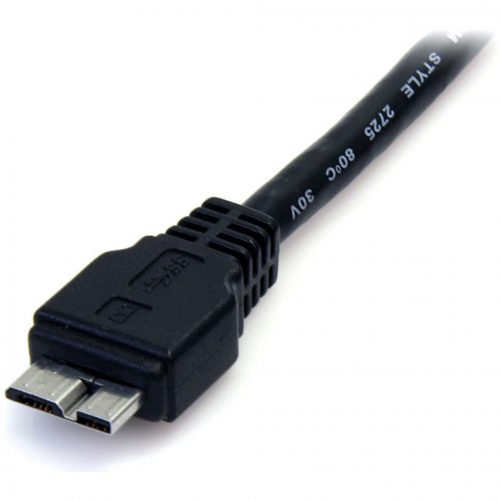 Startech .com 3 ft Black SuperSpeed USB 3.0 Cable A to Micro BType A Male USBMicro Type B Male USB3ftBlack USB3SAUB3BK