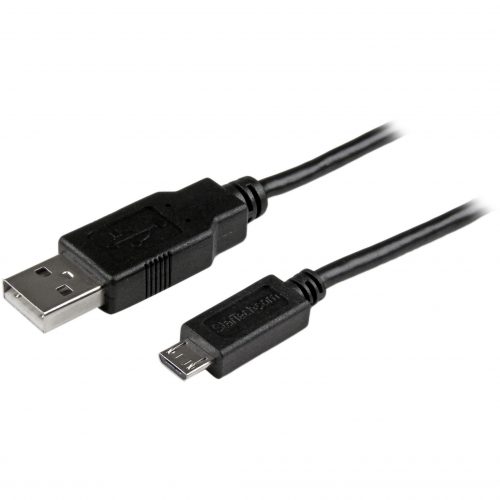 Startech .com 1 ft Mobile Charge Sync USB to Slim Micro USB Cable for Smartphones and TabletsA to Micro B M/MCharge and Sync your Micro U… USBAUB1BK