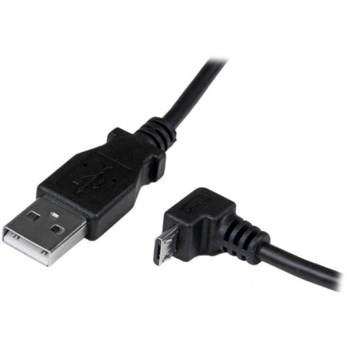 Startech .com 2m Micro USB CableA to Down Angle Micro BCharge or sync your Micro USB devices, with the cable kept out of the way2m USB… USBAUB2MD