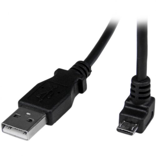 Startech .com 2m Micro USB CableA to Down Angle Micro BCharge or sync your Micro USB devices, with the cable kept out of the way2m USB… USBAUB2MD