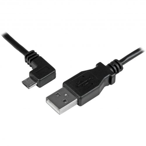 Startech .com 2m 6 ft Left Angle Micro-USB Charge-and-Sync Cable M/MUSB 2.0 A to Micro-USB24 AWGCharge power-hungry mobile devices wi… USBAUB2MLA