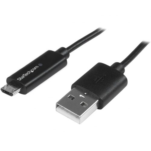 Startech .com 1m 3 ft Micro-USB Cable with LED Charging LightM/MUSB to Micro USB CableKnow when your Micro-USB mobile devices are full… USBAUBL1M