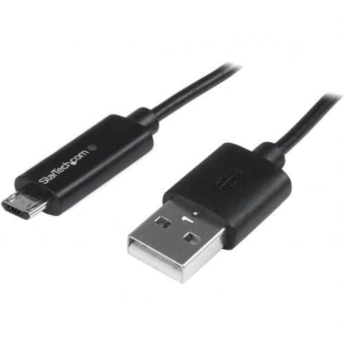 Startech .com 1m 3 ft Micro-USB Cable with LED Charging LightM/MUSB to Micro USB CableKnow when your Micro-USB mobile devices are full… USBAUBL1M