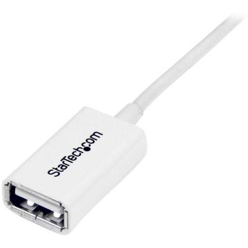 Startech .com 1m White USB 2.0 Extension Cable A to AM/FExtend the length of your USB 2.0 cable by up to 1mUSB Male to Female Cable… USBEXTPAA1MW