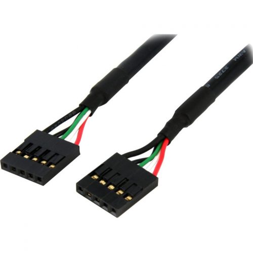 Startech .com 12in Internal 5 Pin USB IDC Motherboard Header CableF/F1 ft EIDE/IDE Data Transfer Cable for USB Hub, Motherboard, Card… USBINT5PIN12