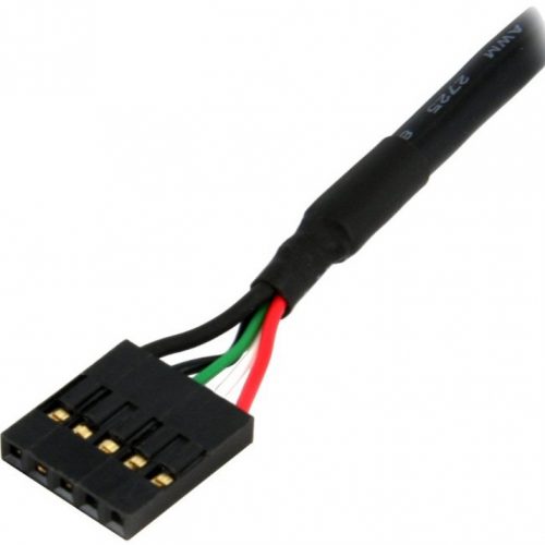 Startech .com 12in Internal 5 Pin USB IDC Motherboard Header CableF/F1 ft EIDE/IDE Data Transfer Cable for USB Hub, Motherboard, Card… USBINT5PIN12