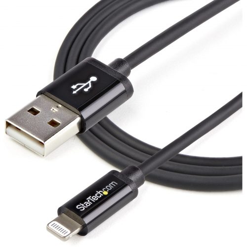 Startech .com 1m (3ft) Black Apple® 8-pin Lightning Connector to USB Cable for iPhone / iPod / iPadCharge and Sync your newer generation… USBLT1MB