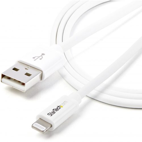 Startech .com 1m (3ft) White Apple® 8-pin Lightning Connector to USB Cable for iPhone / iPod / iPadCharge and Sync your newer generation… USBLT1MW