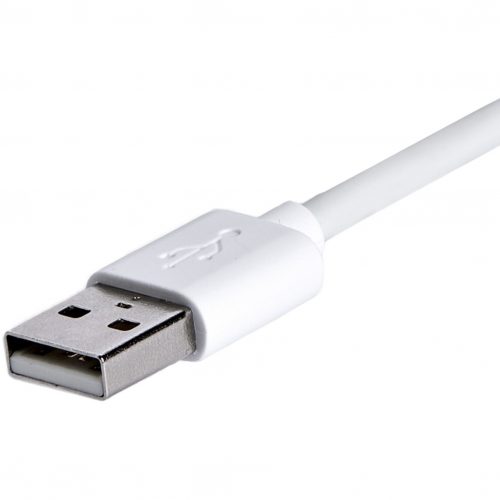 Startech .com Angled Lightning to USB Cable2m (6ft)WhiteCharge or Sync your iPhone, iPod, or iPad over longer distances, keeping the c… USBLT2MWR