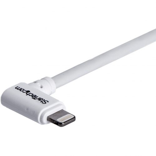 Startech .com Angled Lightning to USB Cable2m (6ft)WhiteCharge or Sync your iPhone, iPod, or iPad over longer distances, keeping the c… USBLT2MWR