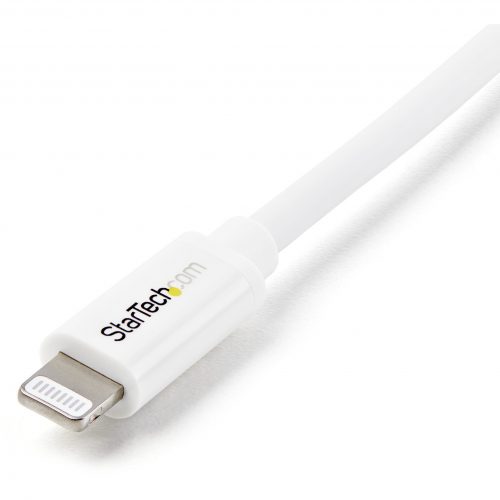 Startech .com 2m (6ft) Long White Apple® 8-pin Lightning Connector to USB Cable for iPhone / iPod / iPadCharge and Sync your Apple Lightn… USBLT2MW