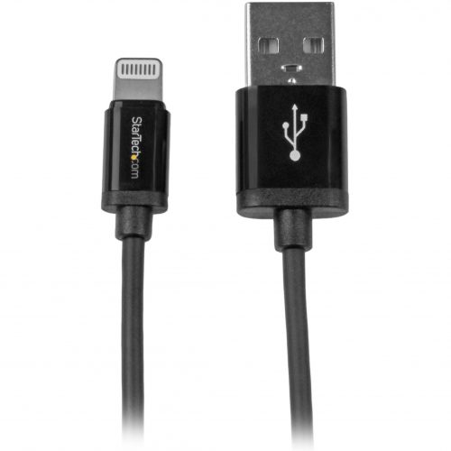 Startech .com 0.3m (11in) Short Black Apple® 8-pin Lightning Connector to USB Cable for iPhone / iPod / iPadCharge and Sync your newer… USBLT30CMB