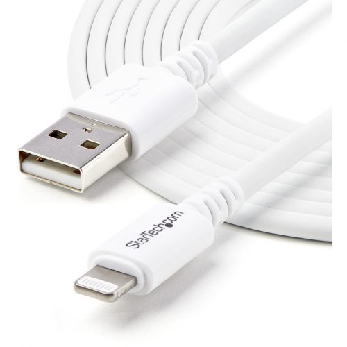Startech .com 3m (10ft) Long White Apple® 8-pin Lightning Connector to USB Cable for iPhone / iPod / iPadCharge and Sync your Apple®… USBLT3MW