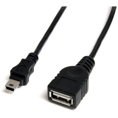 Startech .com 1 ft Mini USB 2.0 CableUSB A to Mini B F/MType A Female USBMini Type B Male USB1ftBlack USBMUSBFM1