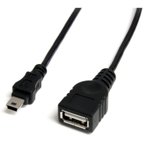 Startech .com 1 ft Mini USB 2.0 CableUSB A to Mini B F/MType A Female USBMini Type B Male USB1ftBlack USBMUSBFM1